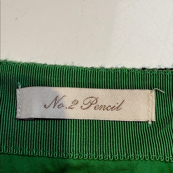 J. Crew No. 2 Green Tweed Pencil Skirt Size 6 - Picture 3 of 7